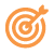 Orange target icon