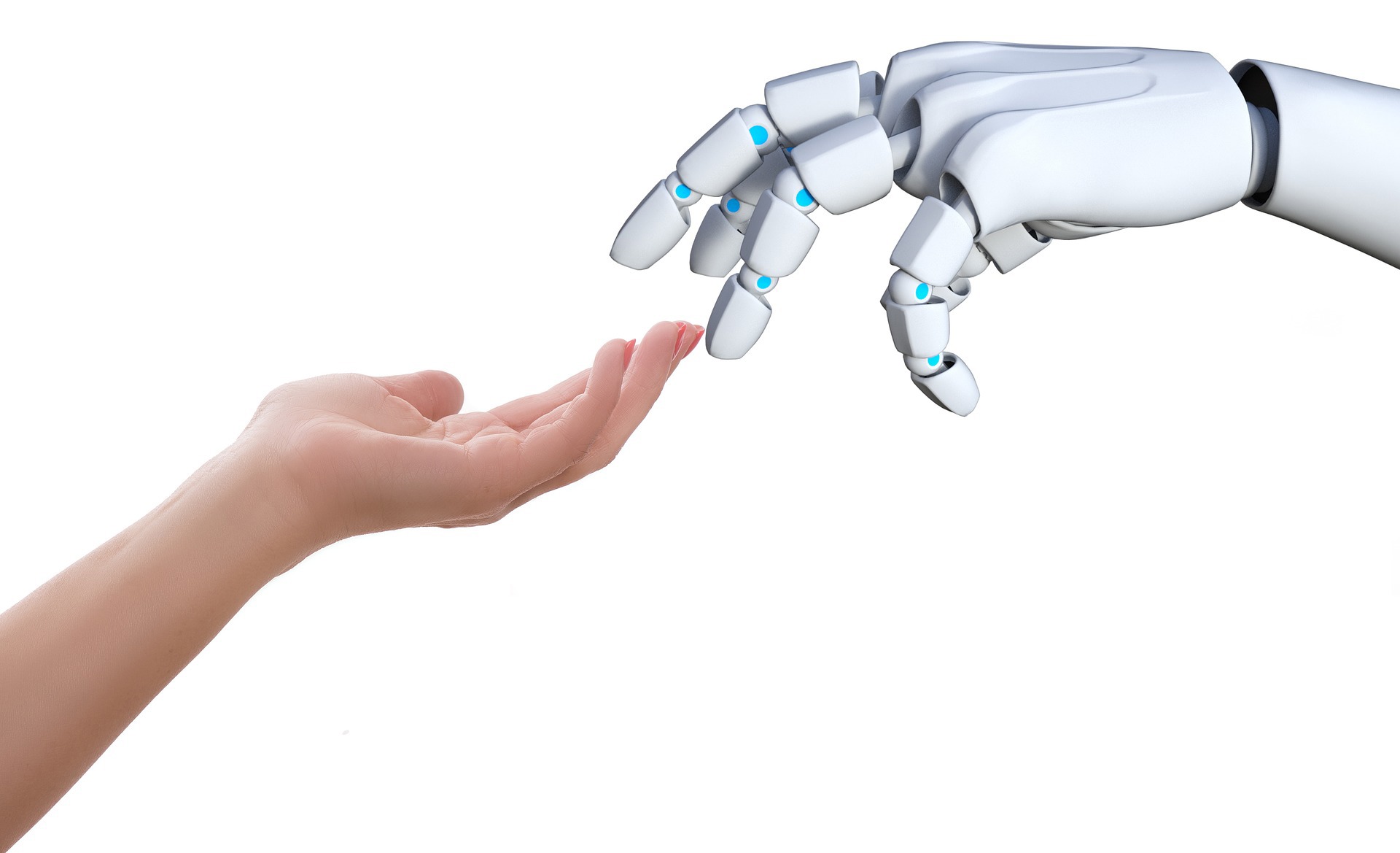 Robot touching human arm