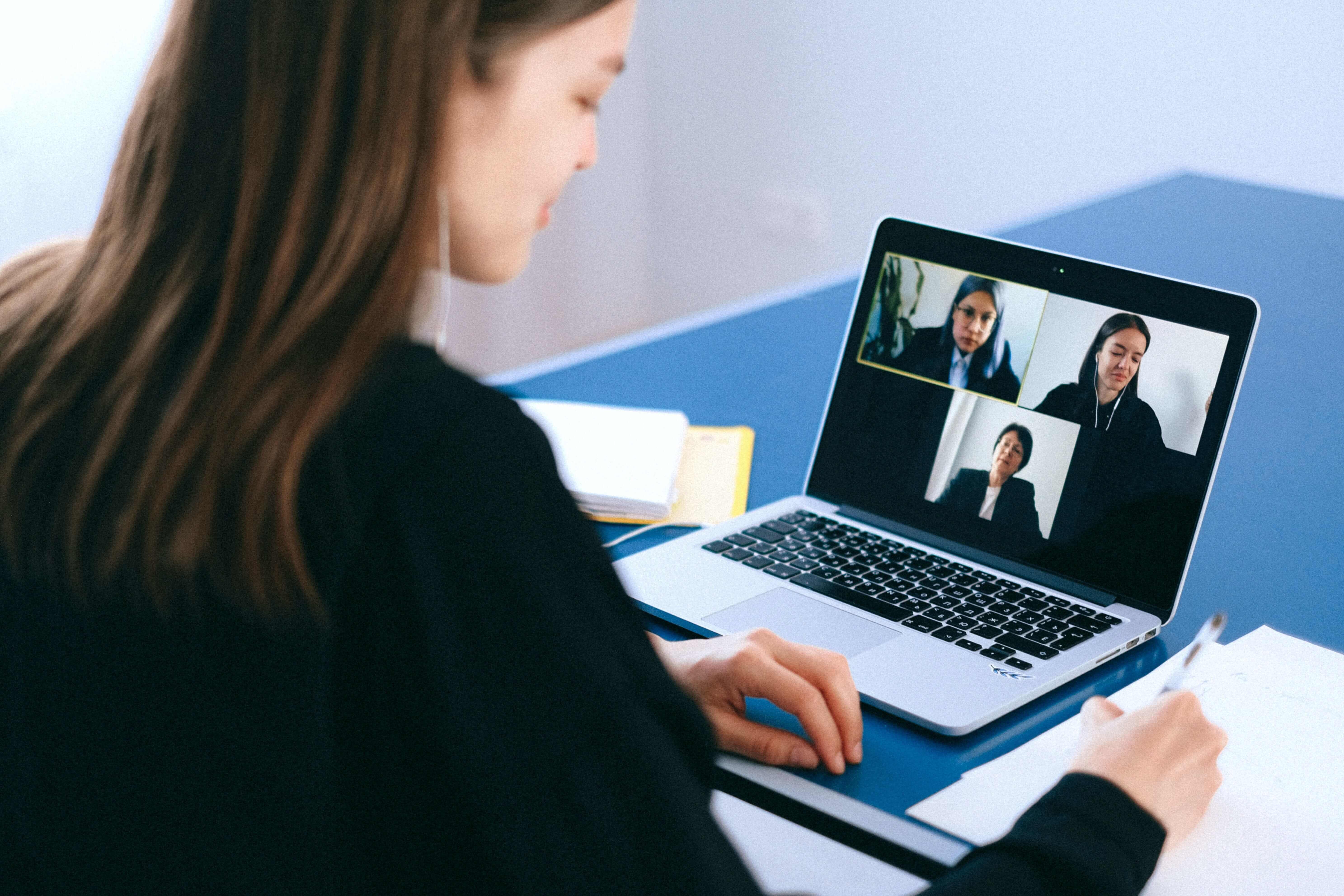 woman on a zoom call